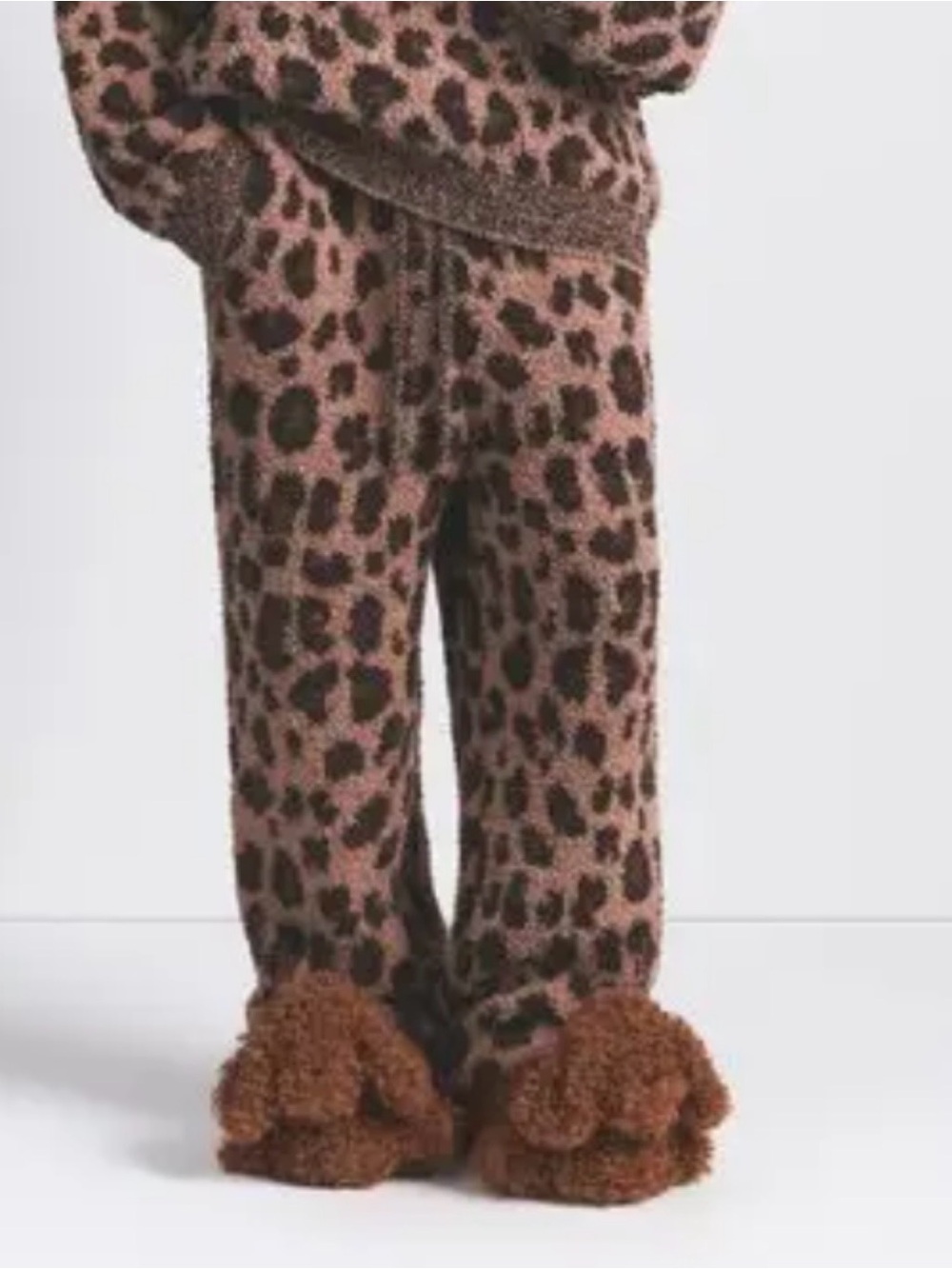 SKIMS women's Leopard Print Pajama Bottoms in black and Brown super cute size S